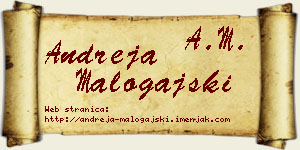 Andreja Malogajski vizit kartica